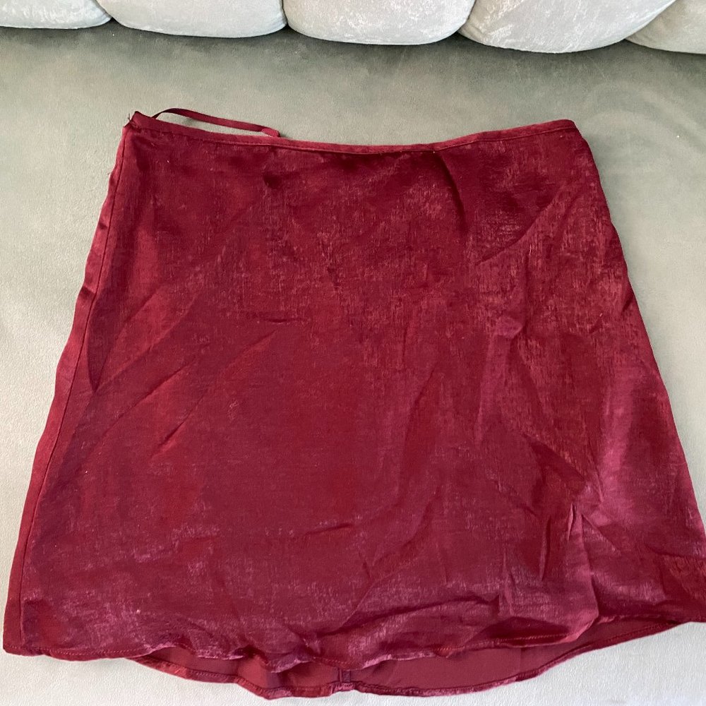 Burgundy Honey Punch Mini Skirt